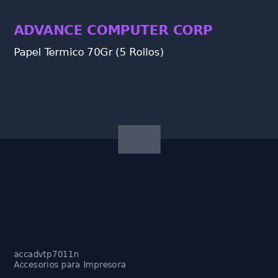 Papel Termico 70Gr (5 Rollos)