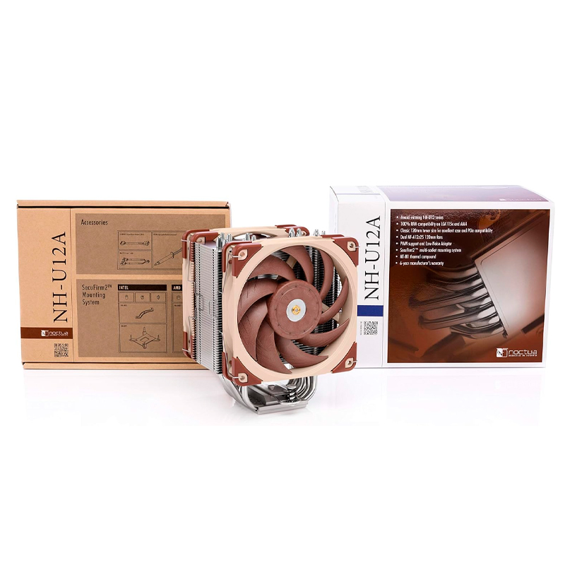 Fan-Cooler Noctua Nh-U12A Nf-A12X25 Pwm, Dual, Premium Para CPU (120Mm/Marron/22.6 Db