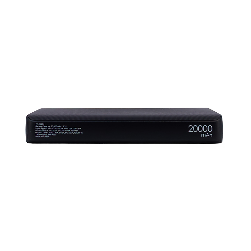 Powerbank Teros Te-7057N, 20000Mah, Usb-A, Usb-C,Negromantén Tus Dispositivos Ca