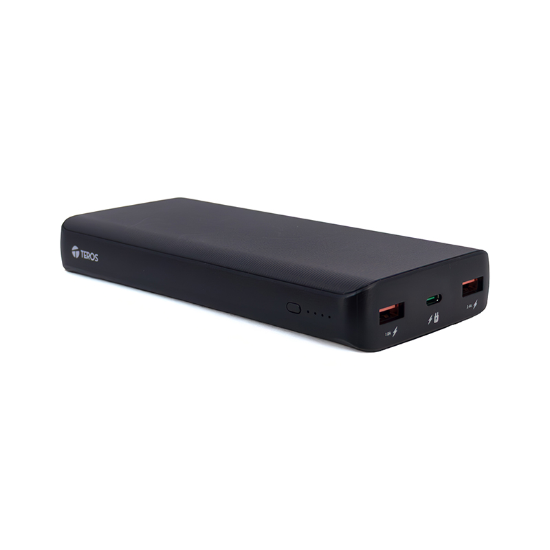 Powerbank Teros Te-7057N, 20000Mah, Usb-A, Usb-C,Negromantén Tus Dispositivos Ca