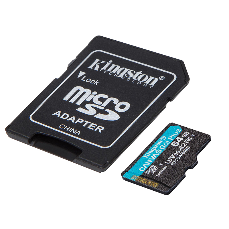 Memoria Flash MicroSD Kingston Canvas Go Plus, 64Gb, Con Adaptador Sddimensione