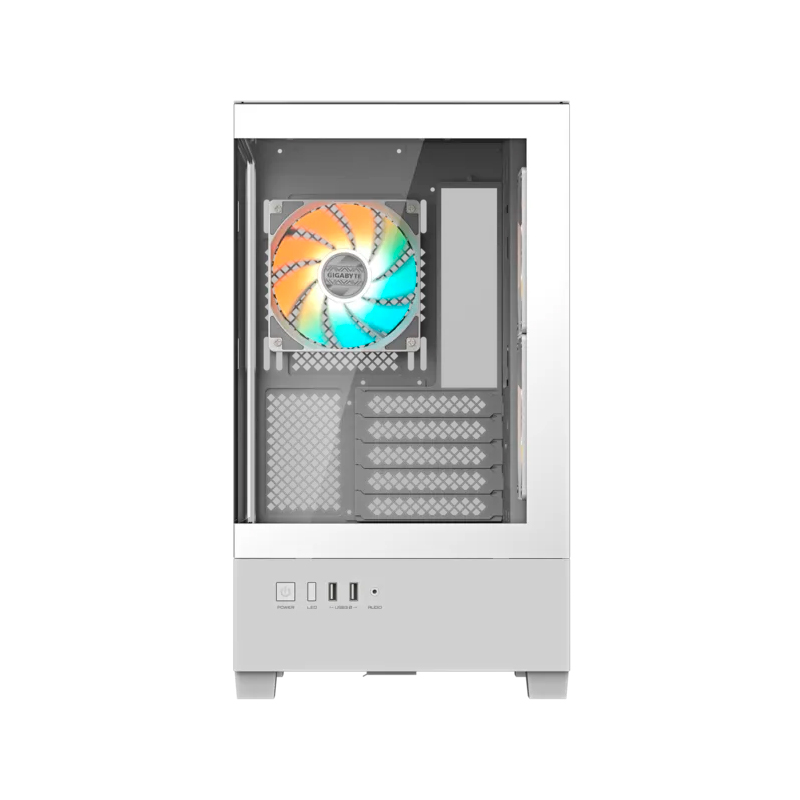 Case Gigabyte Gb-C201P Panoramic, Mid Tower, Compatible Con Mini-Itx/M-Atx, Color Bla