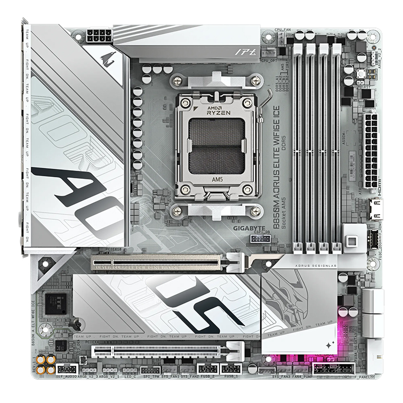 Motherboard Gigabyte B850M Aorus Elite Wifi6E Ice, Chipset AMD B850, Socket AMD Am5,