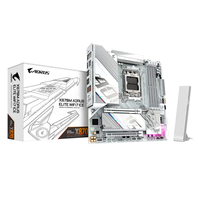 Motherboard Gigabyte X870M Aorus Elite Wifi7 Ice,Chipset AMD X870, Socket AMD Am5, M-