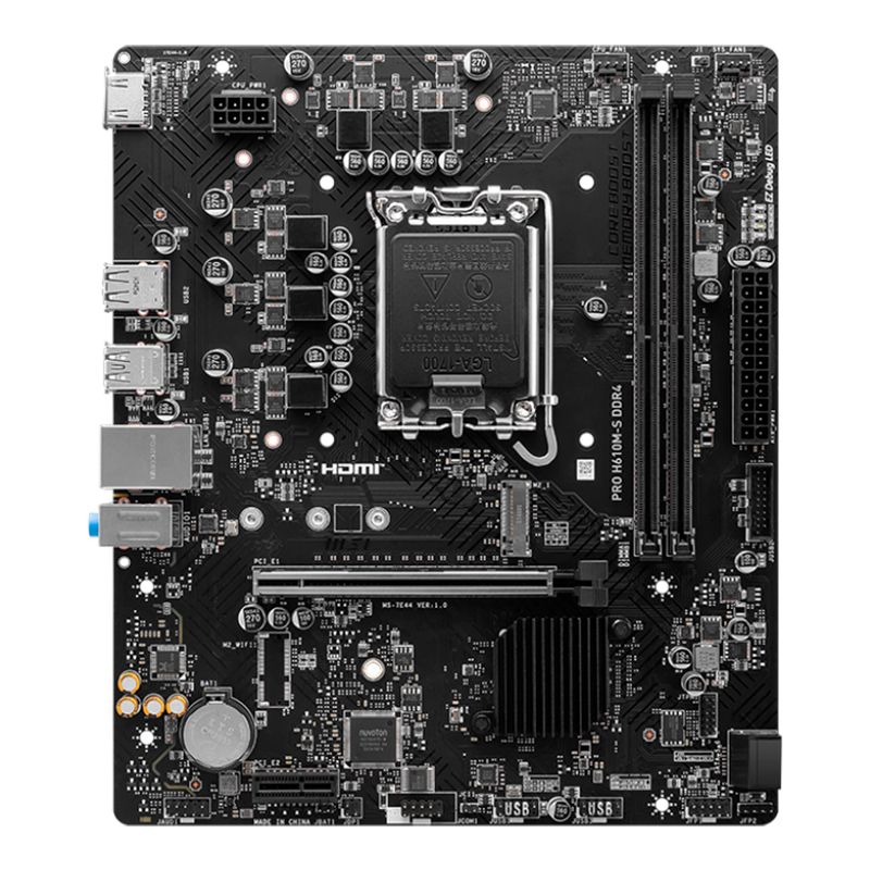 Motherboard MSI Pro H610M-S Ddr4, Chipset INTEL H610, Lga1700, Matxsoporta Proce