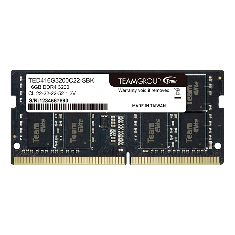 Memoria So-Dimm Teamgroup Elite, 16GB Ddr4-3200Mhz (Pc4-25600) 1.2V, Cl22