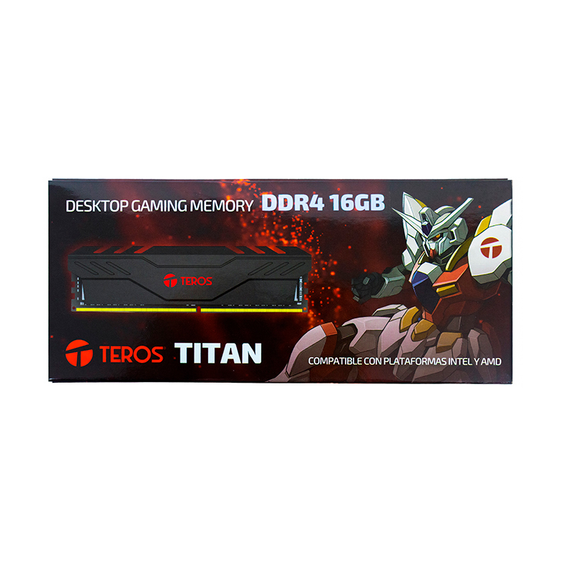 Memoria RAM Teros Titan 16GB Ddr4-3200Mhz, Pc4-25600, Cl17/Cl16, 1.2/1.35V, Negro @@@