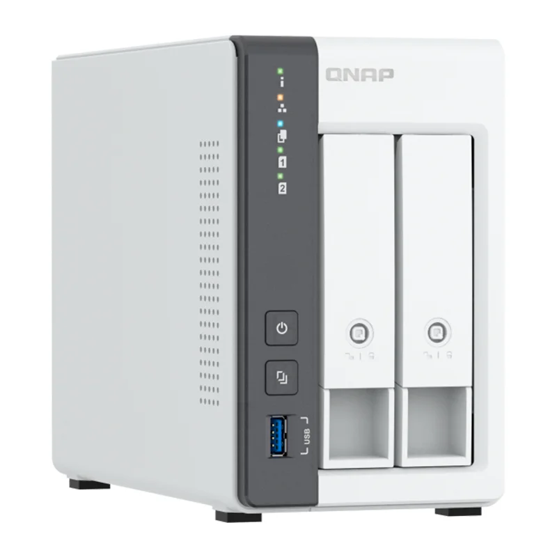 Servidor NAS Qnap Ts-216G, Arm Cortex A55 4C/2Ghz, 4GB RAM (On-Board), Bahias: 2X3.5