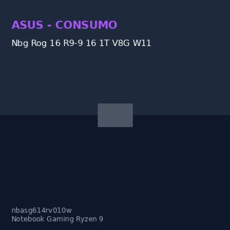 Nb Asus Rog Strix G16 G614Fp-Rv010W/16 Wuxga Ips/Ryzen 9 9955Hx 5.4G/16G Ddr5/1Tb Ss