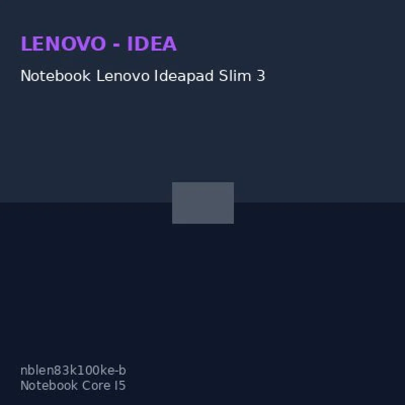 Notebook Lenovo Ideapad Slim 3, 15.3 Wuxga Ips, Core I5-13420H 2.1/4.6Ghz, 8GB Ddr5-