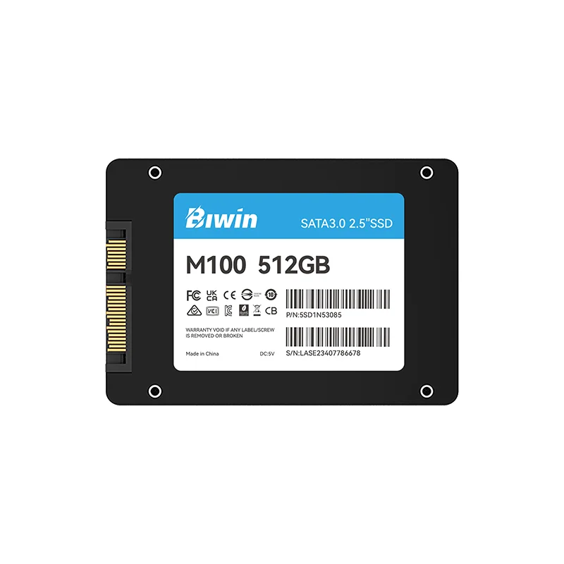 Unidad En Estado Solido Biwin M100, 512Gb, SATA 6Gb/S, 2.5Velocidad De Escritur