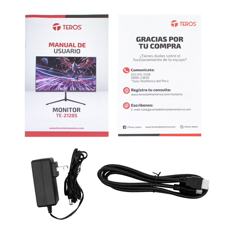 Monitor Plano Teros Te-2128S 21.5 FHD IPS 100HZ 1Ms HDMI Vgaoptimiza Tu Espacio
