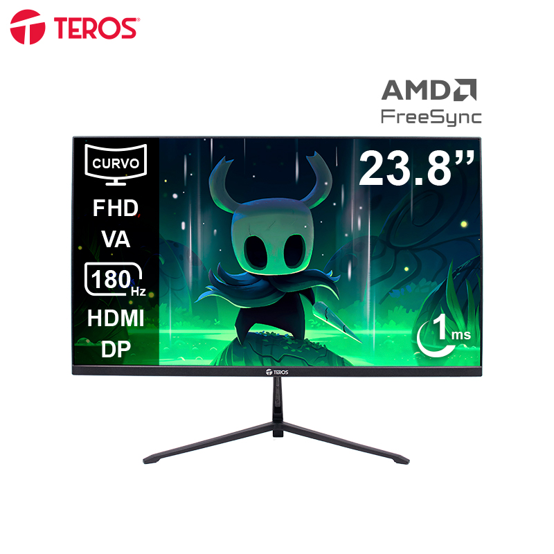 Monitor Curvo Gaming Teros Te-2476G, 23.8 FHD Va, 180Hz, 1Ms, Hdmi, Dp, Audio Out @@
