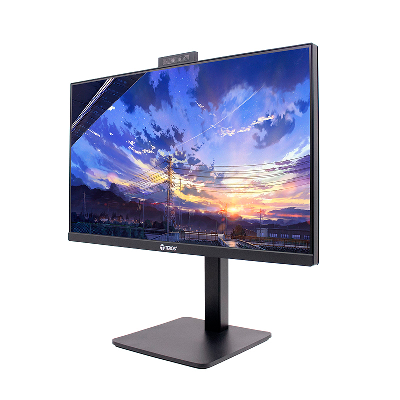 Monitor Plano Teros Te-2416Cs, 23.8 QHD Ips, 100Hz, 1Ms, Hdmi, Dp, Cámara, Micrófono