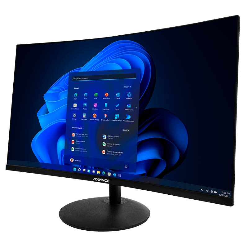 Monitor Curvo Advance Adv-2751S, 27 FHD Va, 100Hz, 1Ms, Hdmi, Dp, Audio Out, Parlant