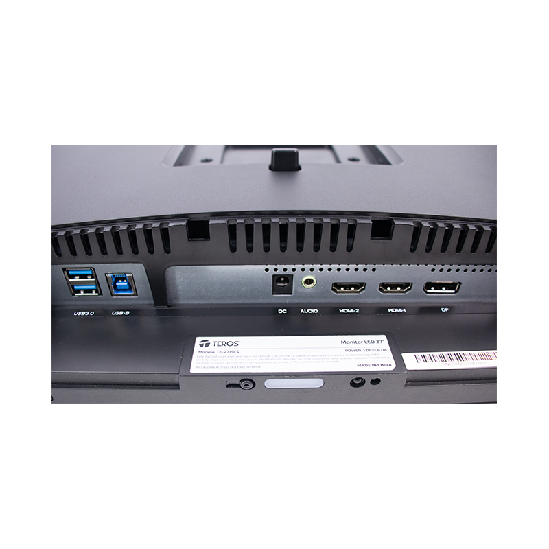 Monitor Plano Corporativo Teros Te-2715Cs, QHD Ips, 100Hz, Hdmi, Dp, Audio Out, Cámar