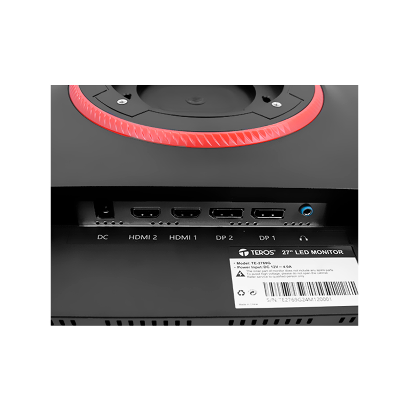 Monitor Plano Gaming Teros Te-2769G, 27 QHD Ips,180Hz, 1Ms, Hdmi, Dp, Audio Out