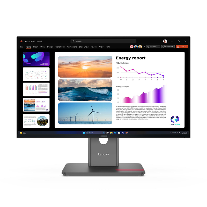 Monitor Plano Lenovo Thinkvision P24Q-40, 23.8 Qhd/Ips/Hdmi/Dp/Dp-Out/Usb-A/Usb-B/Us