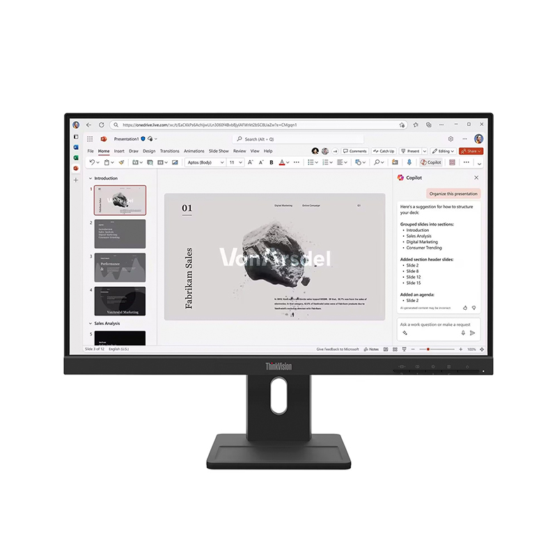 Monitor Lenovo Thinkvision E22-40, 21.5 1920X1080 Wled Ips, Hdmi/Dp/Vga Color Raven