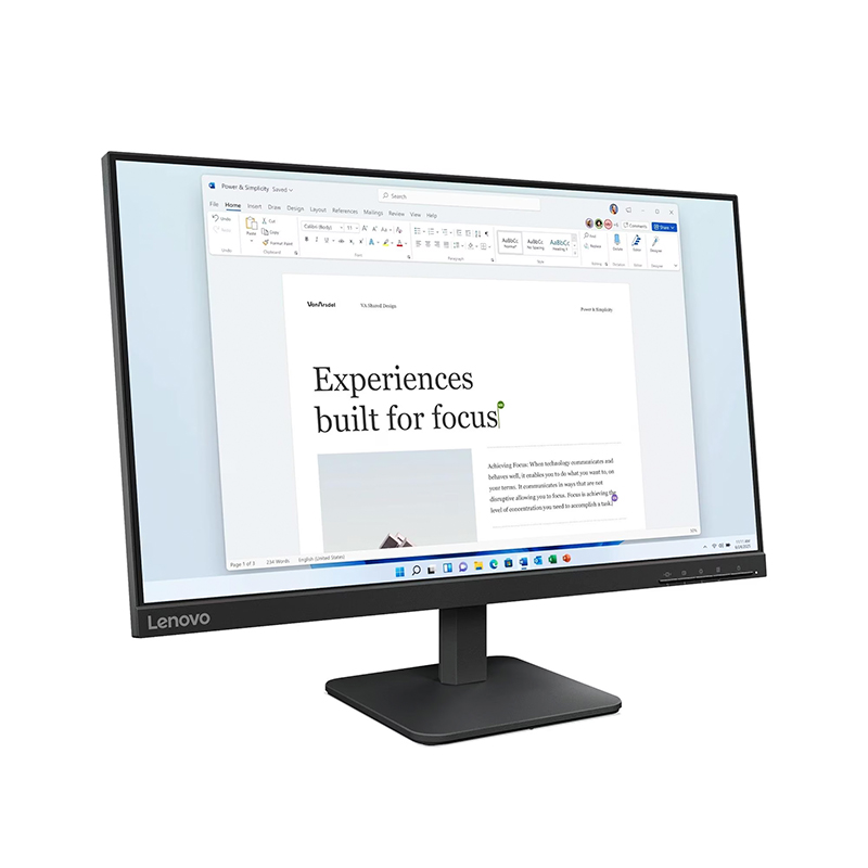 Monitor Plano Lenovo L24-4E,23.8 (1920 X 1080) Wled FHD Ips, Hdmi, Vgaequipa Tu