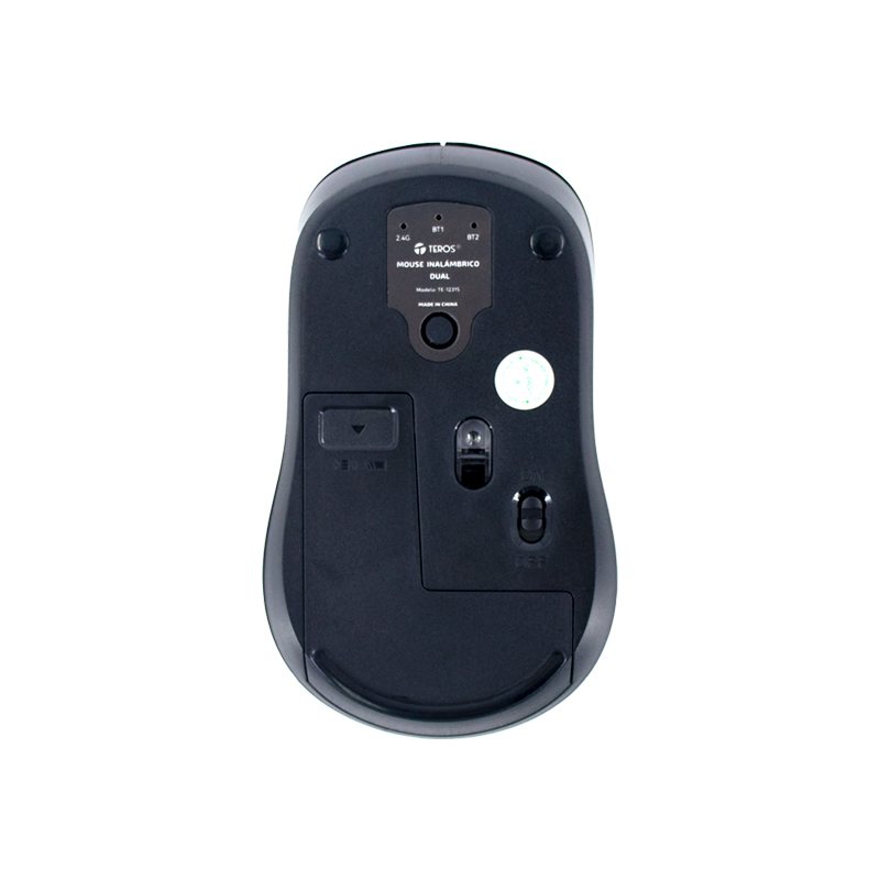 Mouse Inalámbrico Teros Te-1231S, 2.4Ghz, BT 5.0,4 Botones, Usb, Negrodisfruta D