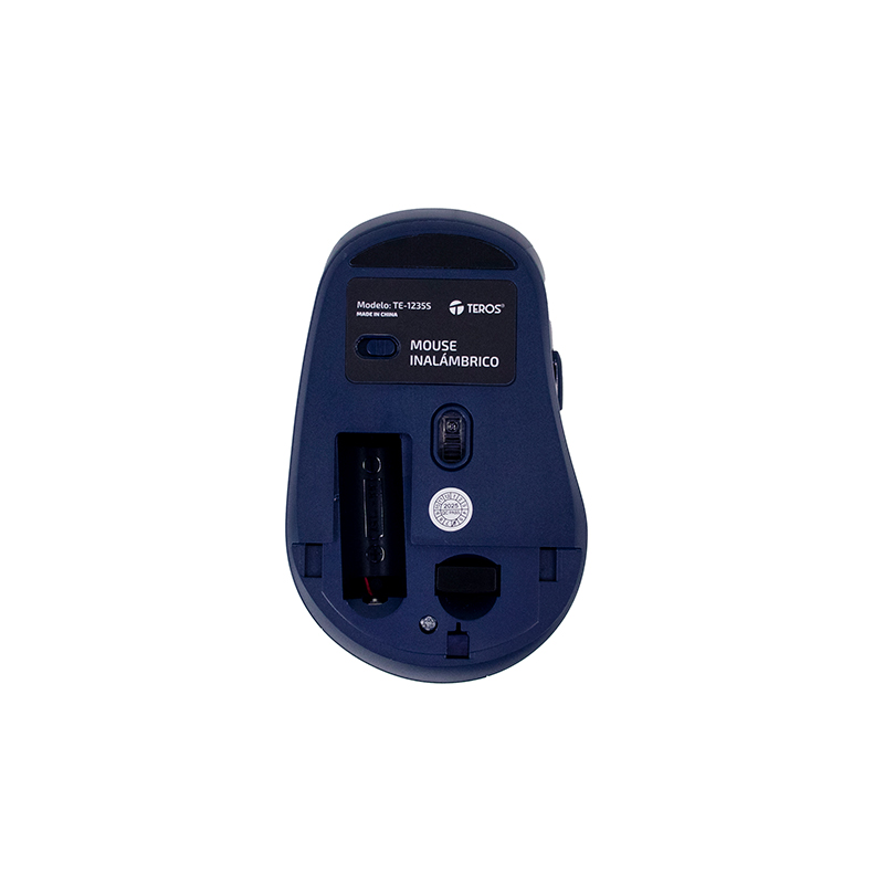 Mouse Inalámbrico Teros Te-1235S, 2.4Ghz, 6 Botones, Usb, Color Azulel Mouse Ina