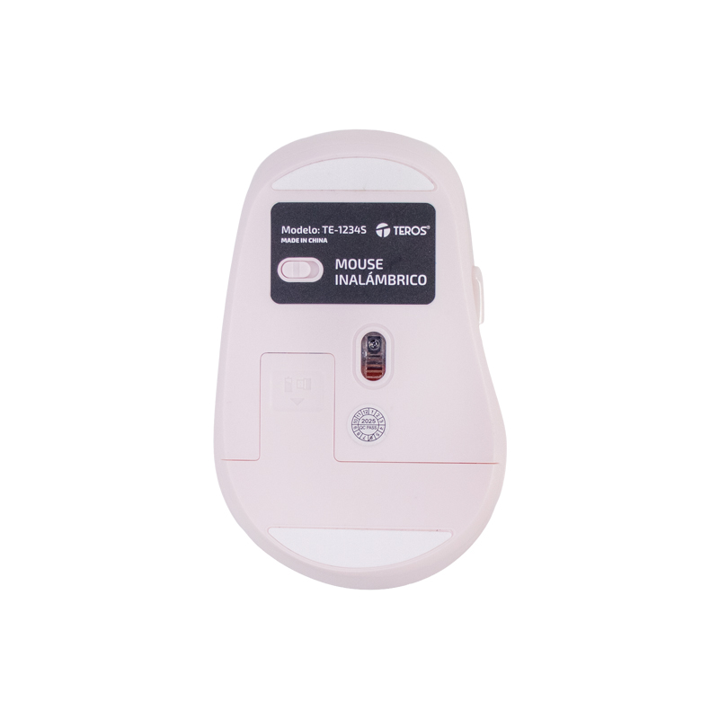 Mouse Inalámbrico Teros Te-1234S, 2.4Ghz, 6 Botones, Usb, Rosadoel Mouse Inalámb
