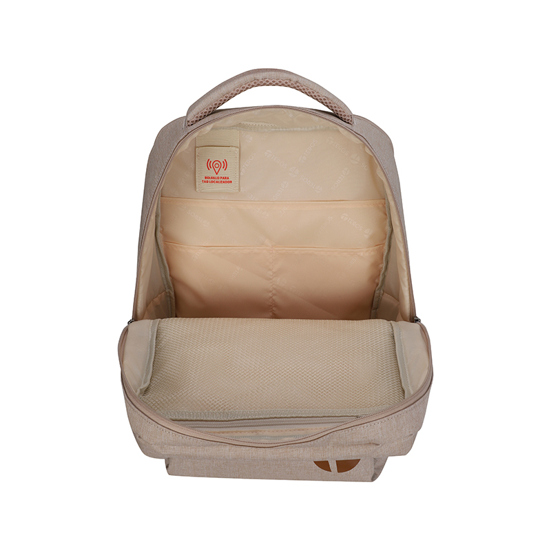 Backpack Teros City Iii Te-9046Bg, Para Notebooksde Hasta 15.6, Color Beigeelev