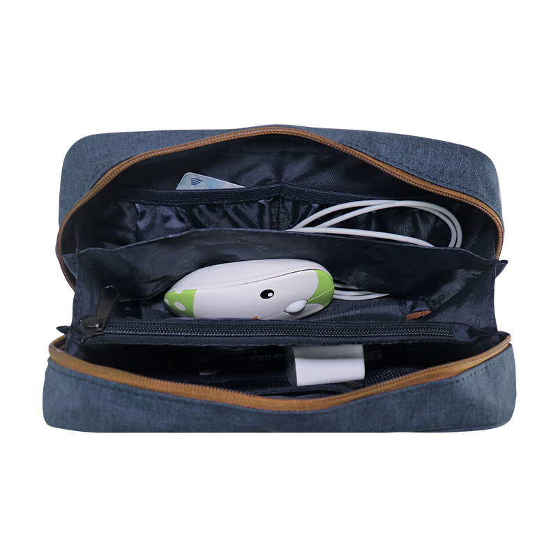 Cartuchera / Estuche / Organizador / Portacables Teros Te-Acs9017Db, Azul Marino
