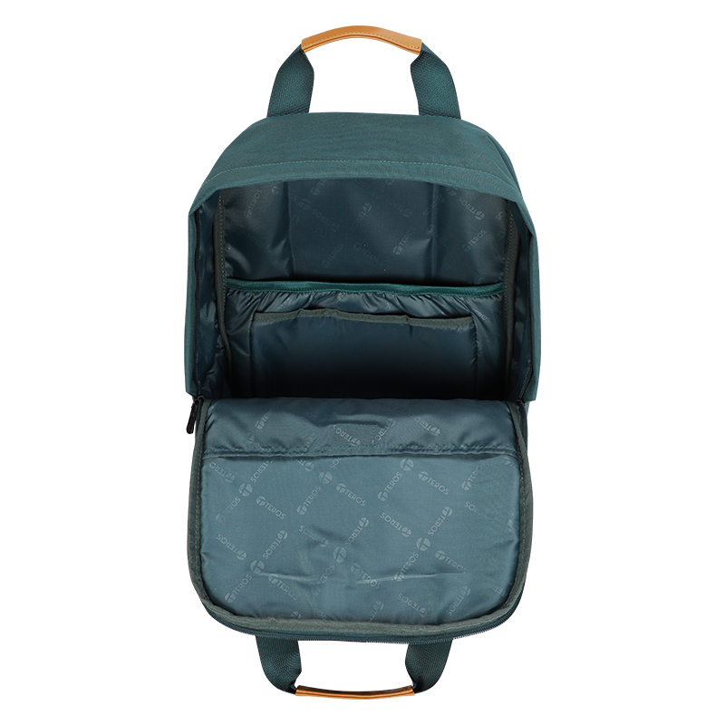 Backpack Teros City Ii Te-9032Gr, Para Notebooks De Hasta 15.6, Color Verdellev
