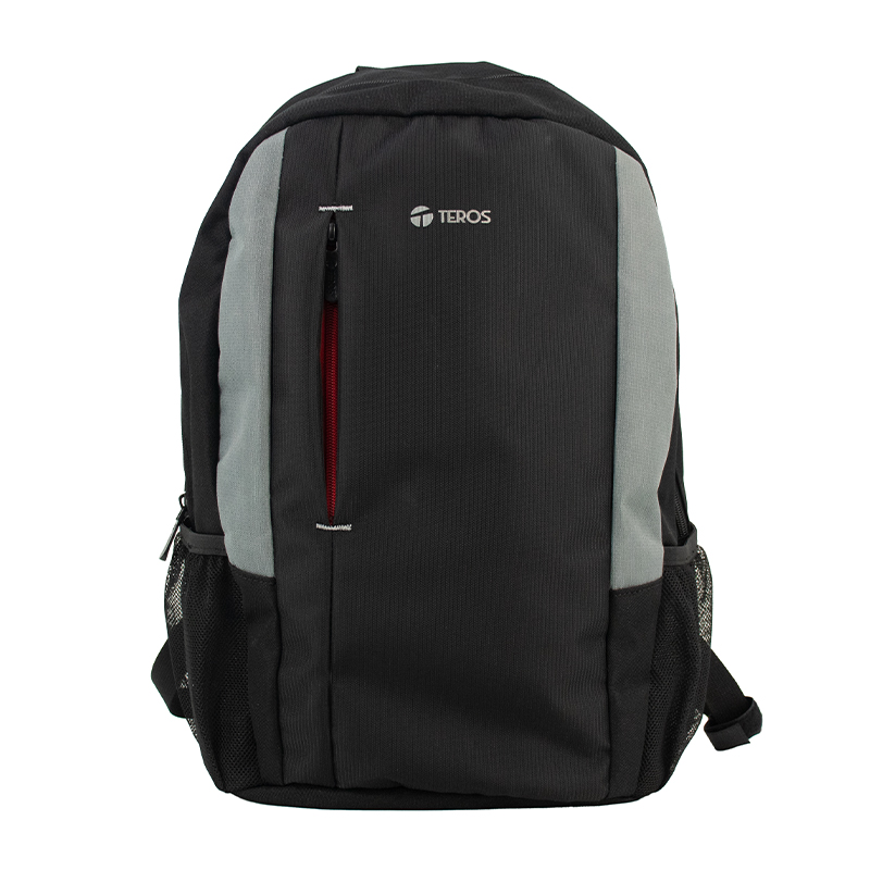 Backpack Teros Te-9040Bs, Para Notebooks De Hasta15.6, Color Negro/Grisprotege