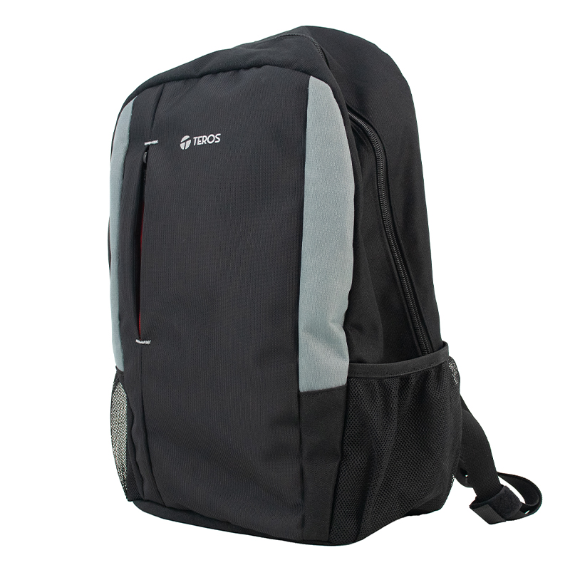 Backpack Teros Te-9040Bs, Para Notebooks De Hasta15.6, Color Negro/Grisprotege