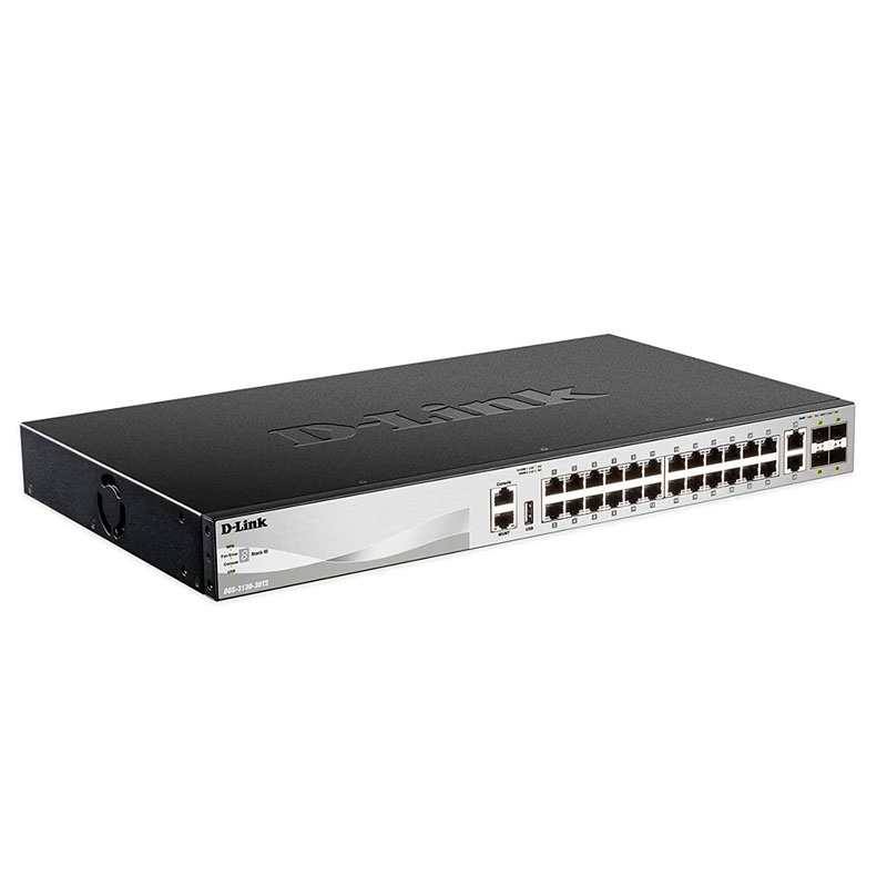 Switch D-LINK Dgs-3130-30Ts, Administrable, Apilable De Capa 3.Puertos: 24 X 10/