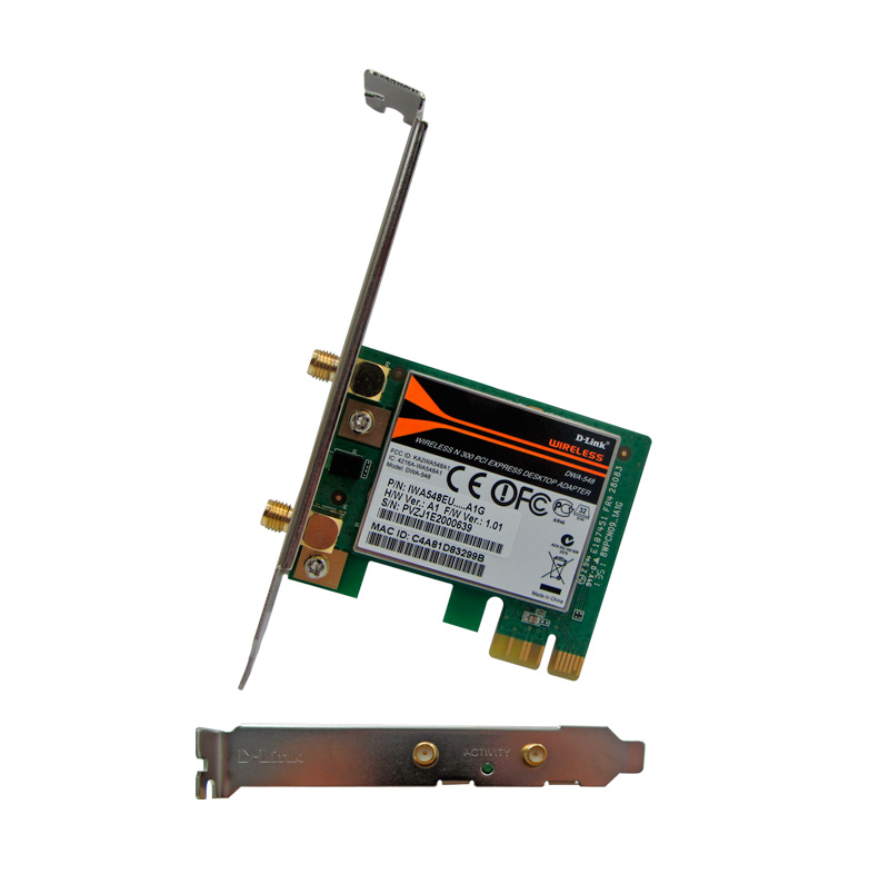 Tarjeta Wireless D-LINK Dwa-548, 802.11G/N, 300 Mbps, Pci-E, 2Dbi.2 Antenas Desm
