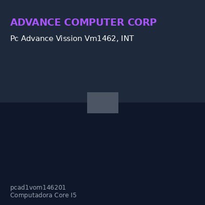 Pc Advance Vission Vm1462, INTEL I5-14450Hx 2.40.Ghz P-Core 4.80GHZ 20MB Cache16