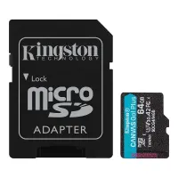 Memoria Flash MicroSD Kingston Canvas Go Plus, 64Gb, Con Adaptador Sddimensione