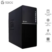 Case Con Fuente Teros Te-1037S, Full, E-ATX / Atx/ Micro-Atx / Itx, Usb, Audio, 250W