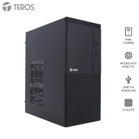 Case Con Fuente Teros Te-1033S, Mini Tower, Micro-Atx / Mini-Itx, Usb, Audio, 250W @@
