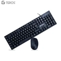 Kit Teclado + Mouse Teros Te-5015S, Negrosimplifica Tus Tareas Diarias Con El Co