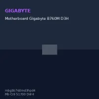 Motherboard Gigabyte B760M D3Hp Ddr4, Chipset INTEL B760, Lga1700, Matxsoporta P