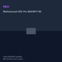 Motherboard MSI Pro B840M-P Wifi6E, Chipset AMD B840, Socket AMD Am5, Matxsoport