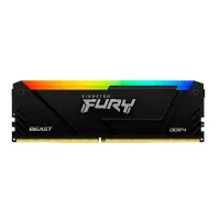 Memoria Kingston Fury Beast RGB Black, 16Gb, Ddr4-3600Mt/S, Pc4-28800, Cl18, 1.35V,No