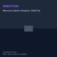Memoria Udimm Kingston 16GB Ddr4-3200 MHZ (Pc4-25600), Cl22, 1.20V, 288-Pines, Ecc @@