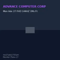 Mon Adv 27 FHD 144HZ 1Ms Ft