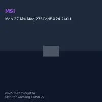 Monitor Curvo MSI Mag 275Cqdf X24, 27 Wqhd Va/240Hz/Hdmix2/Dp/Headphone-Outdisf