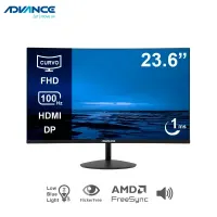 Monitor Curvo Advance Adv-2452S, 23.6 FHD Va, 100Hz, 1Ms, Hdmi, Dp, Parlante, Negro