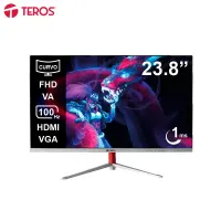 Monitor Curvo Teros Te-2402S, 23.8 FHD Va, 100Hz, 1Ms, Hdmi, Vgaoptimiza Tu Esp