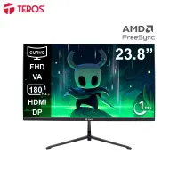 Monitor Curvo Gaming Teros Te-2476G, 23.8 FHD Va, 180Hz, 1Ms, Hdmi, Dp, Audio Out @@