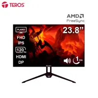 Monitor Plano Teros Te-2415S, 23.8 FHD Ips, 120Hz, 1Ms, Hdmi, Dp, Parlantesmejo