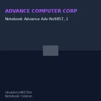 Notebook Advance Adv-Nv9857, 15.6 FHD Ips, Celeron N4500 1.1Ghz, 8GB Ddr4, 256GB SSD